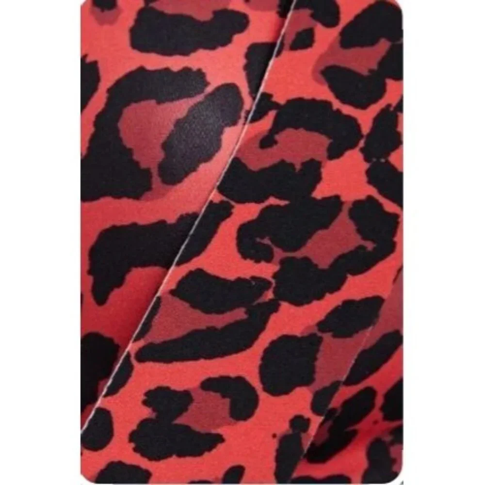 Zimmermann Red Leopard Print Swim Top IT 44 US 6-8 Premium Italian Fabric $179 - Picture 6 of 10